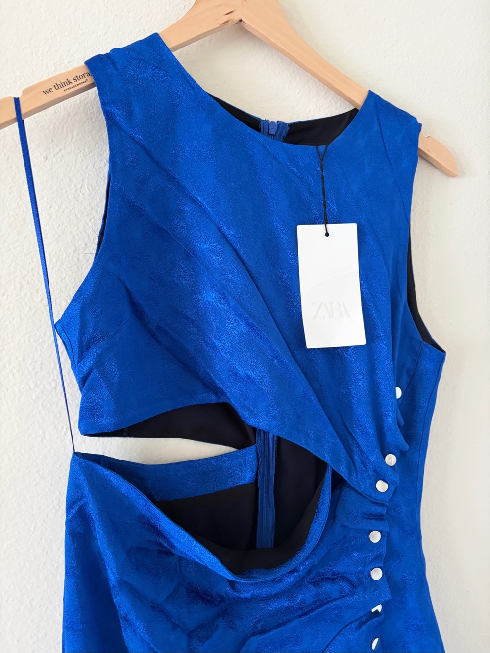 Zara Cobalt Asymmetrical Cutout Dress